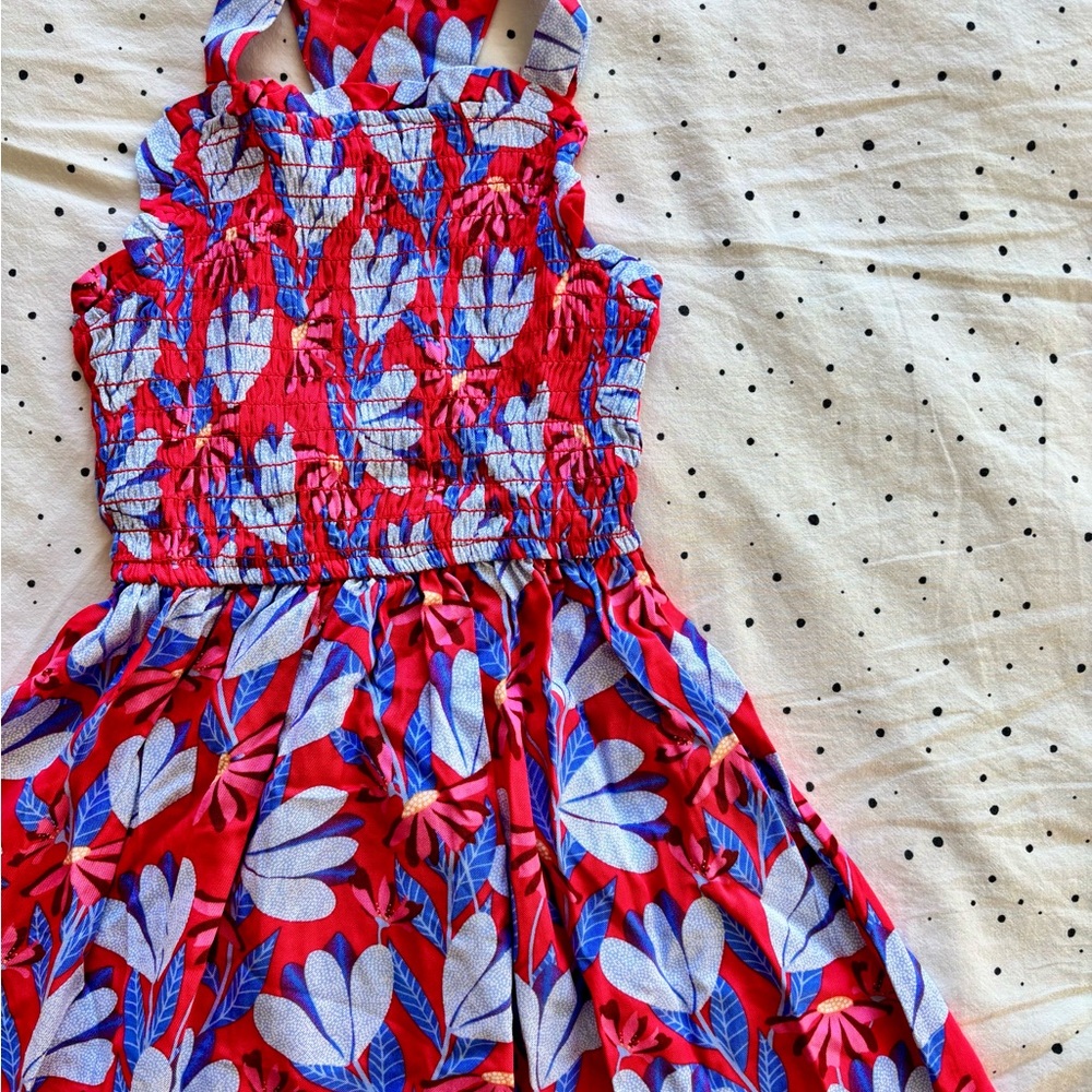 Vince Camuto Red and Blue Patterned Garment